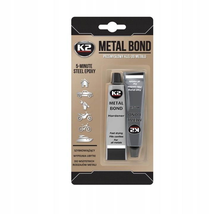 K2 METAL BOND 56g - Dwuskładnikowy klej do metalu